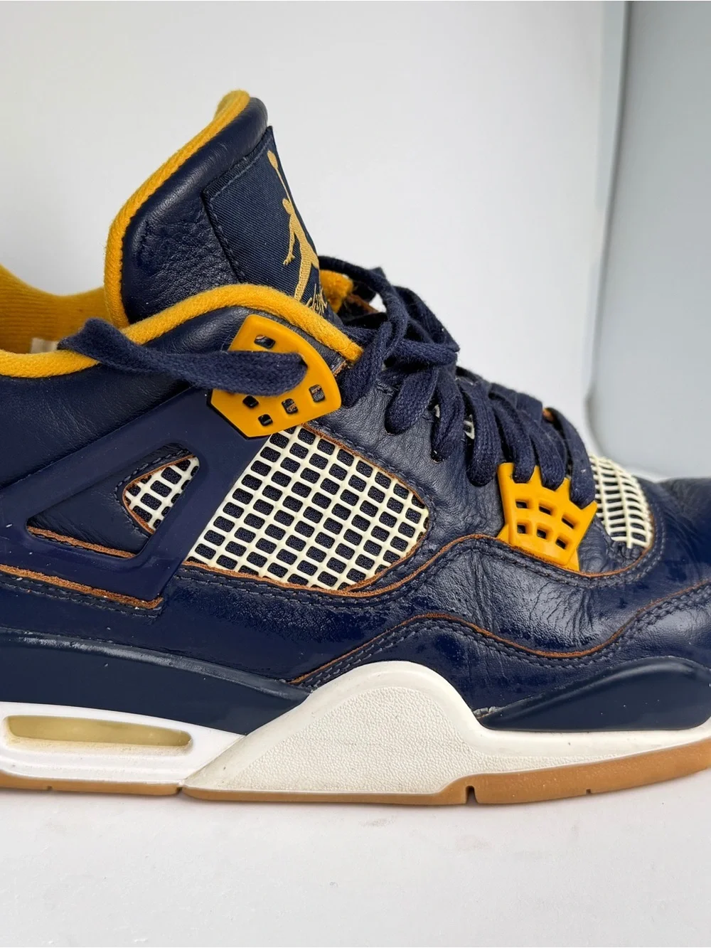 Air Jordan 4 Retro “Dunk From Above” Midnight Navy Gold Size 9 Men’s